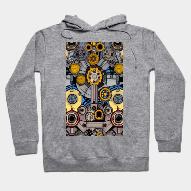 Abstract mechanism Hoodie by Gaspar Avila